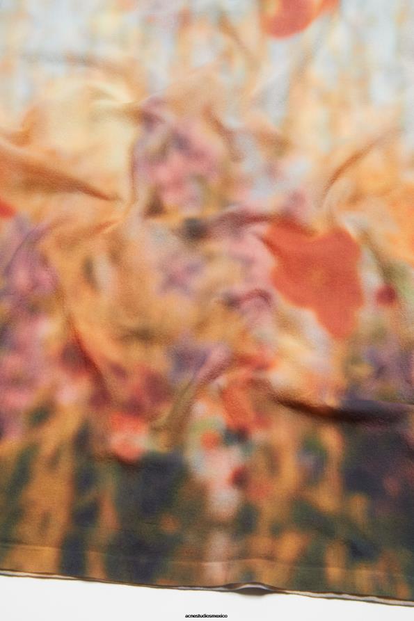 Acne Studios vestir gris/multicolor 0T4HT371 top sin costuras con cuello alto