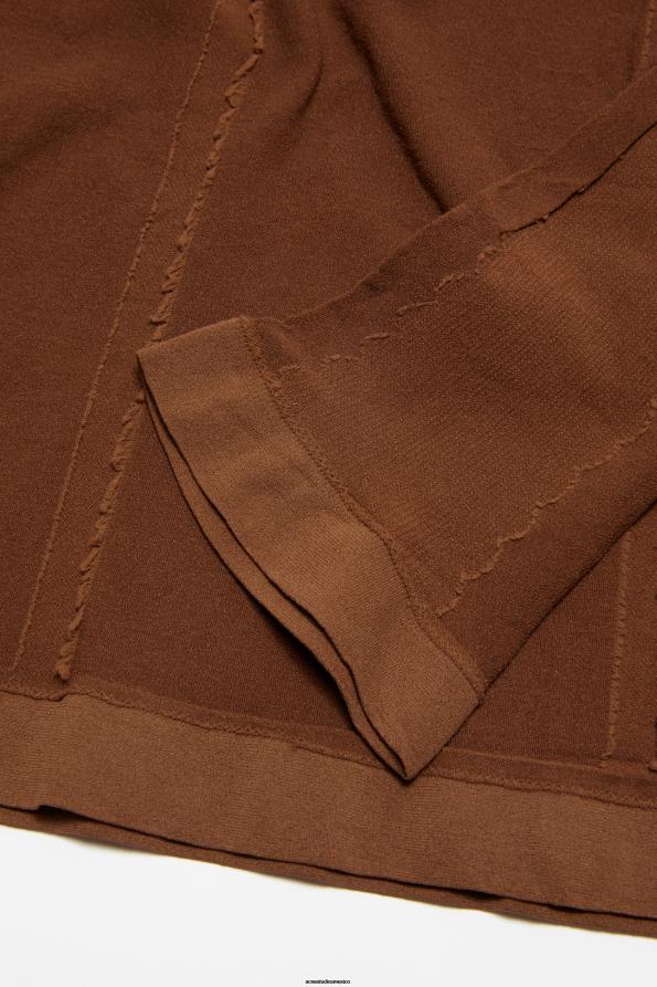 Acne Studios vestir marrón coñac 0T4HT372 camiseta de manga larga