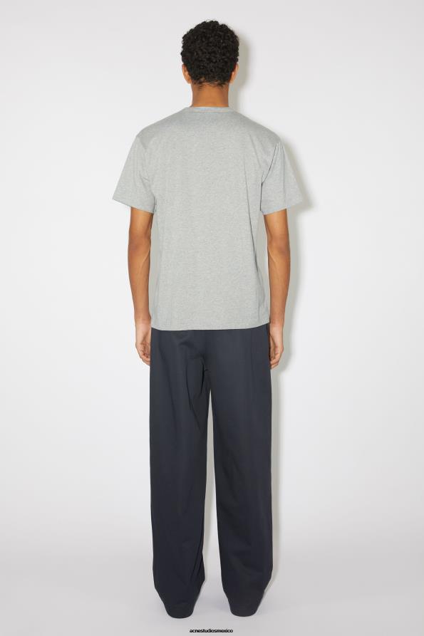 Acne Studios vestir mezcla gris claro 0T4HT1027 camiseta de cuello redondo- ajuste regular unisex
