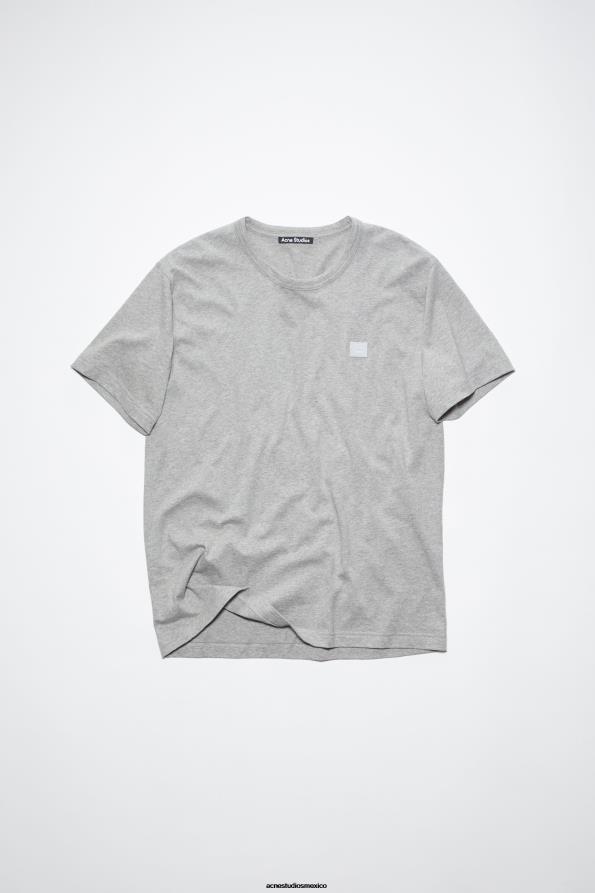 Acne Studios vestir mezcla gris claro 0T4HT206 camiseta de cuello redondo- ajuste regular unisex