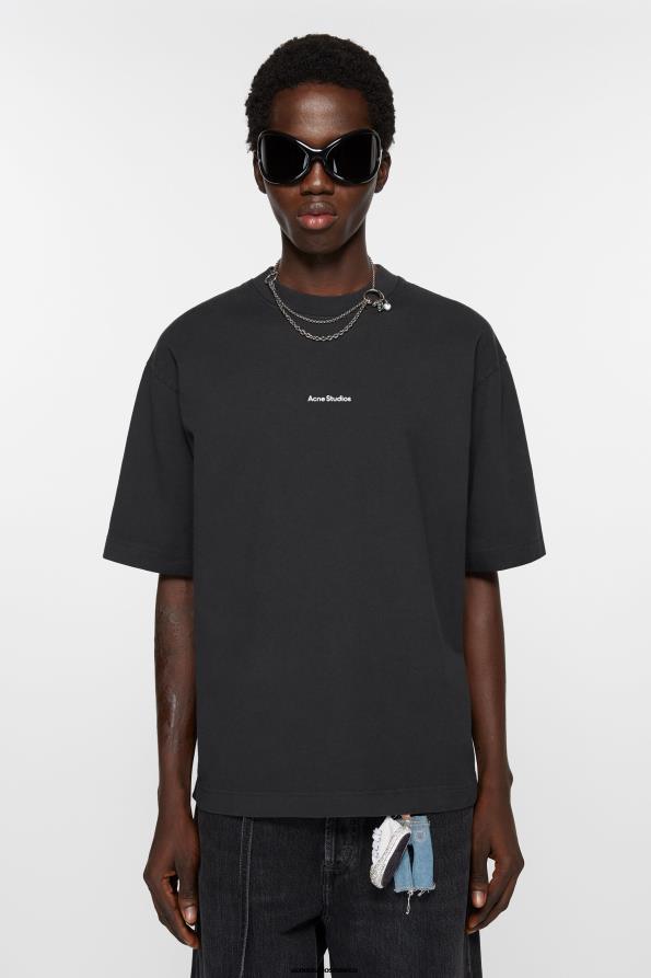 Acne Studios vestir negro 0T4HT1018 camiseta con logo