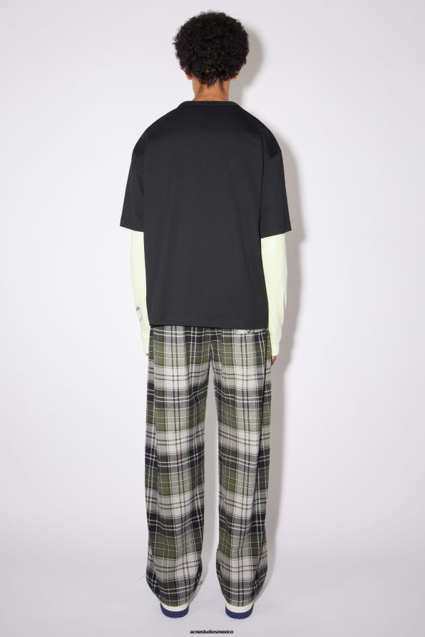 Acne Studios vestir negro 0T4HT1031 camiseta con cuello redondo, ajuste relajado unisex