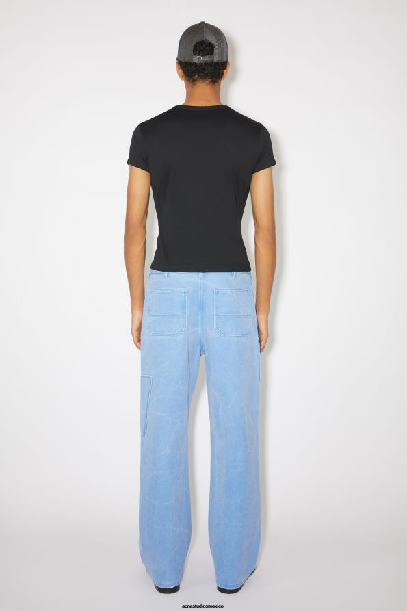 Acne Studios vestir negro 0T4HT1142 camiseta con cuello redondo - ajustada unisex