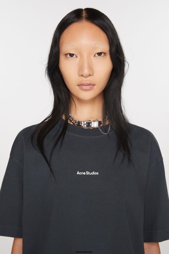 Acne Studios vestir negro 0T4HT202 camiseta con logo