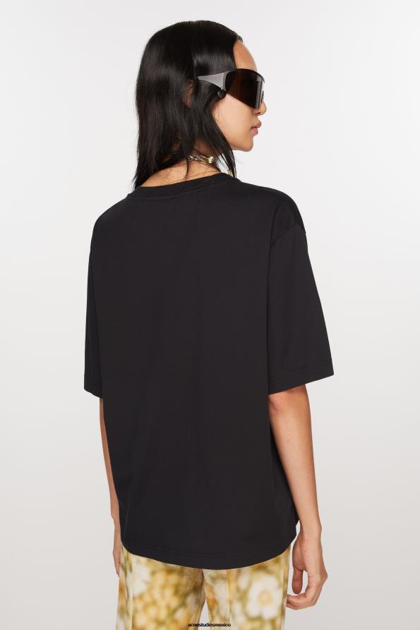 Acne Studios vestir negro 0T4HT203 camiseta con cuello redondo - corte relajado