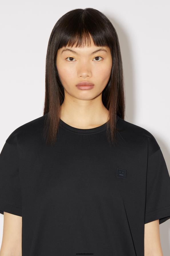 Acne Studios vestir negro 0T4HT207 camiseta de cuello redondo- ajuste regular unisex