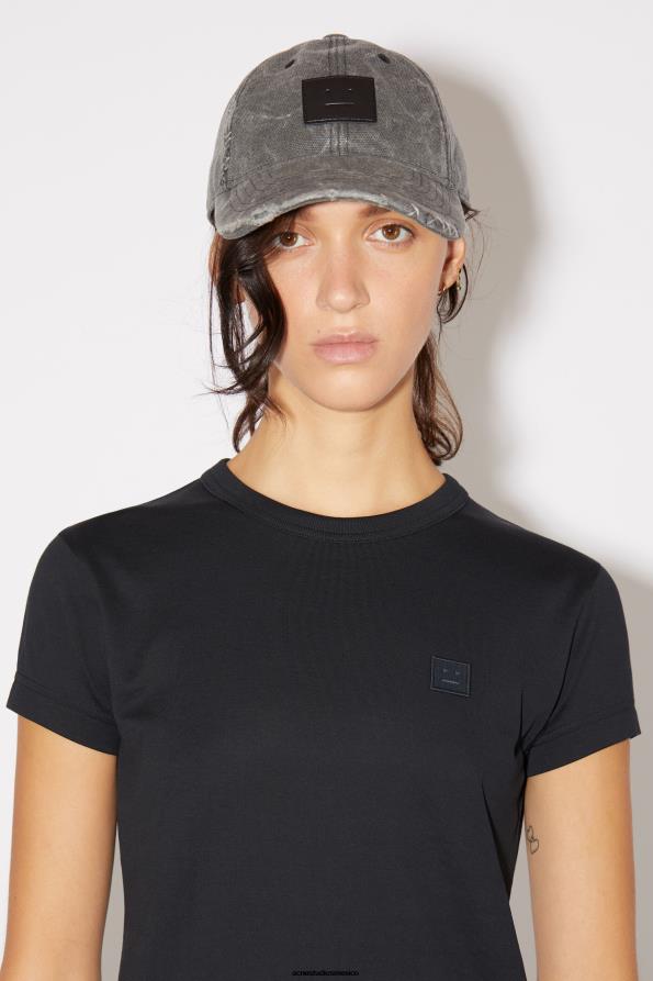 Acne Studios vestir negro 0T4HT396 camiseta con cuello redondo - ajustada unisex