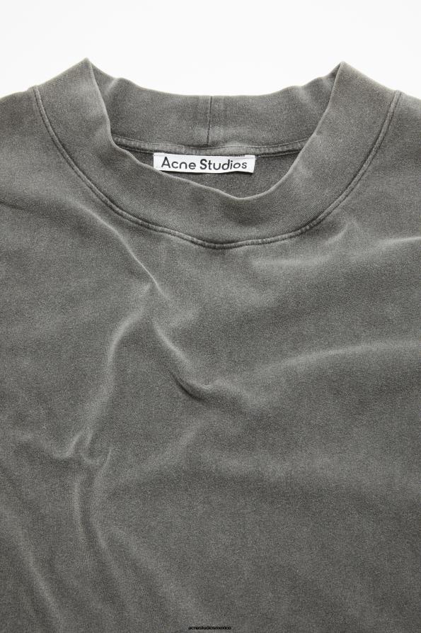 Acne Studios vestir negro descolorido 0T4HT1021 suéter de cuello redondo