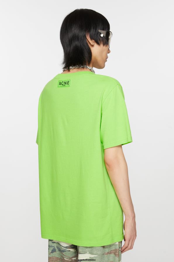 Acne Studios vestir verde intenso 0T4HT1092 camiseta estampada