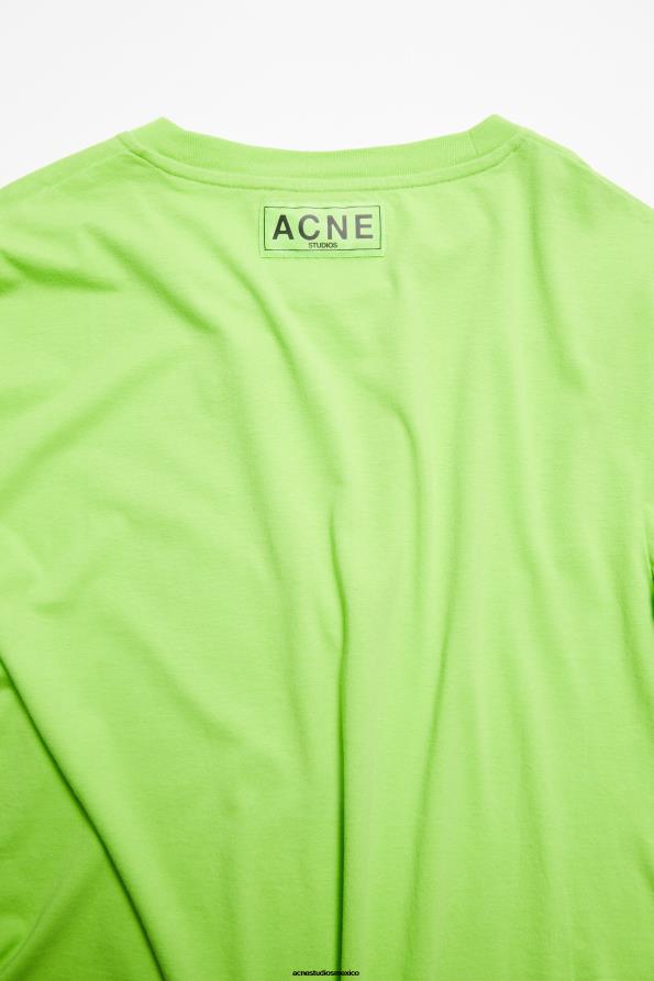 Acne Studios vestir verde intenso 0T4HT1092 camiseta estampada