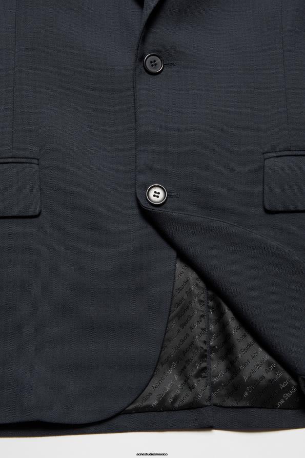 Acne Studios vestir azul marino oscuro 0T4HT1100 chaqueta de traje holgada