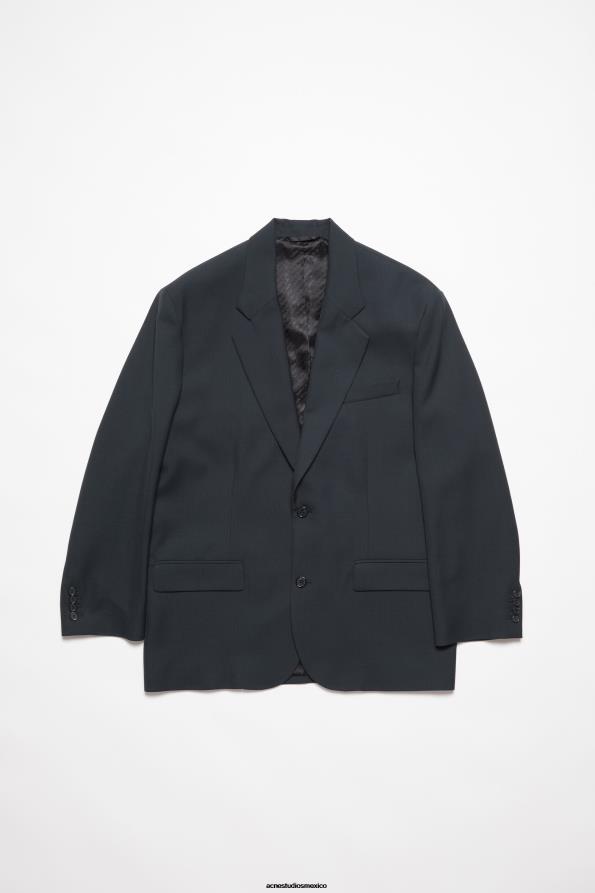Acne Studios vestir azul marino oscuro 0T4HT1100 chaqueta de traje holgada