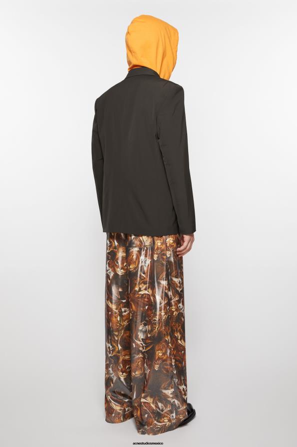 Acne Studios vestir marrón cacao 0T4HT950 chaqueta de traje de corte regular