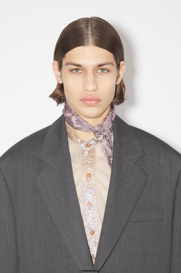 Acne Studios vestir mezcla gris oscuro 0T4HT956 chaqueta de traje holgada