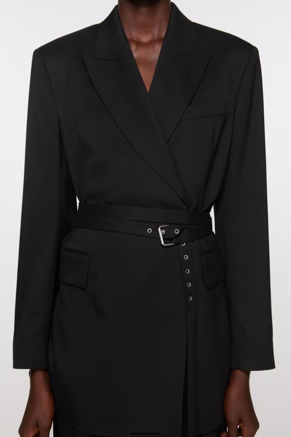 Acne Studios vestir negro 0T4HT120 chaqueta de traje holgada