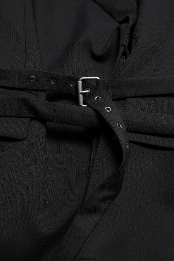 Acne Studios vestir negro 0T4HT120 chaqueta de traje holgada