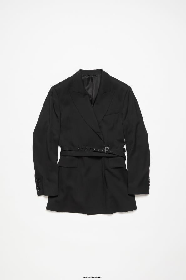 Acne Studios vestir negro 0T4HT120 chaqueta de traje holgada