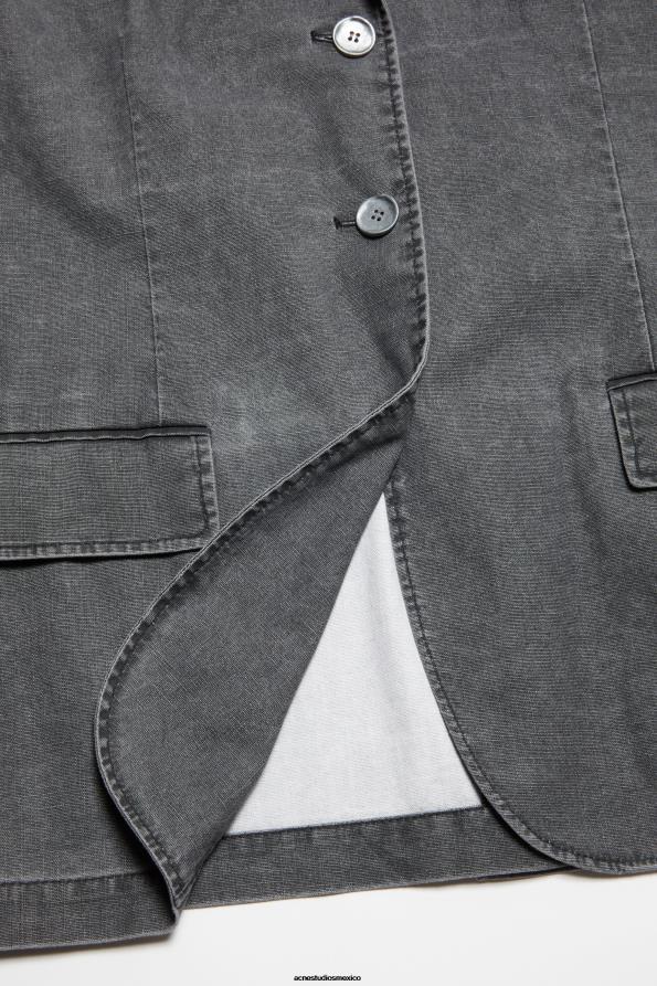 Acne Studios vestir negro 0T4HT126 chaqueta de traje holgada