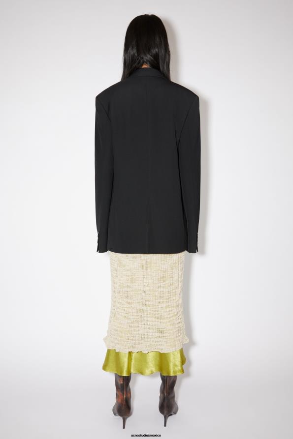Acne Studios vestir negro 0T4HT130 chaqueta de traje de corte regular