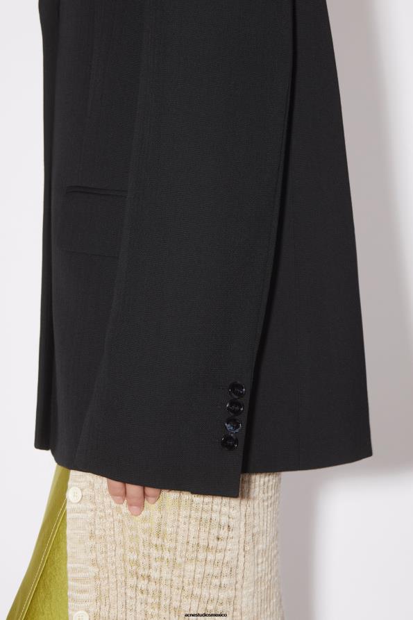 Acne Studios vestir negro 0T4HT130 chaqueta de traje de corte regular