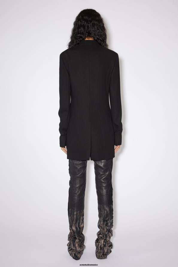 Acne Studios vestir negro 0T4HT132 chaqueta de traje ajustada