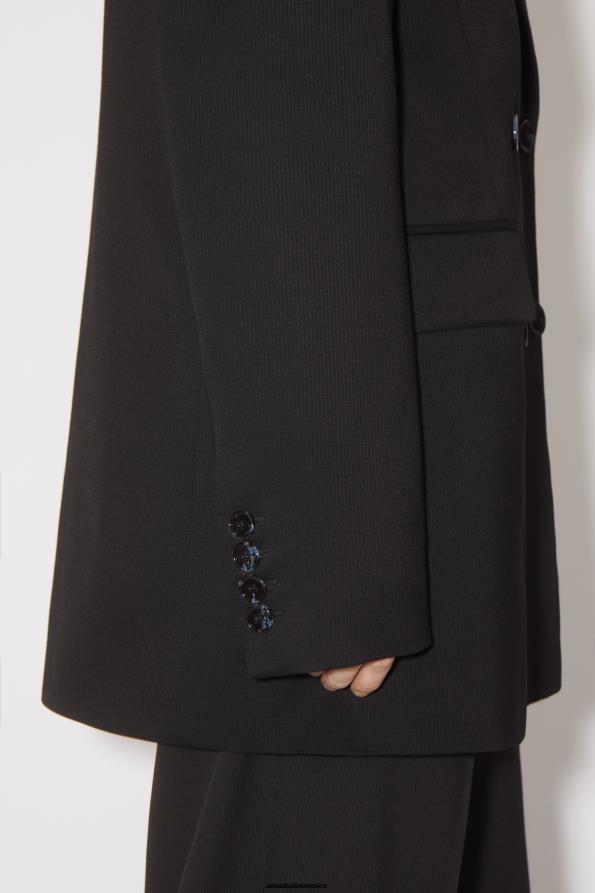Acne Studios vestir negro 0T4HT135 chaqueta de traje holgada