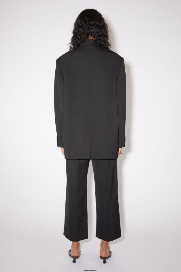 Acne Studios vestir negro 0T4HT137 chaqueta de traje holgada