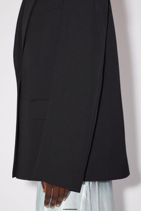Acne Studios vestir negro 0T4HT409 chaqueta de traje holgada
