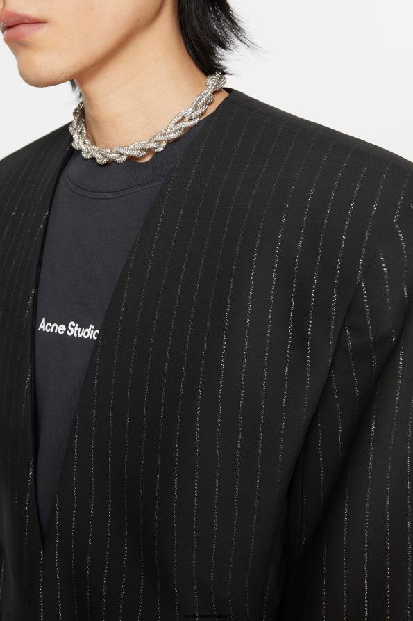 Acne Studios vestir negro 0T4HT951 chaqueta de traje ajustada