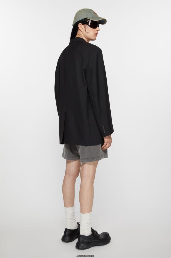 Acne Studios vestir negro 0T4HT955 chaqueta de traje holgada