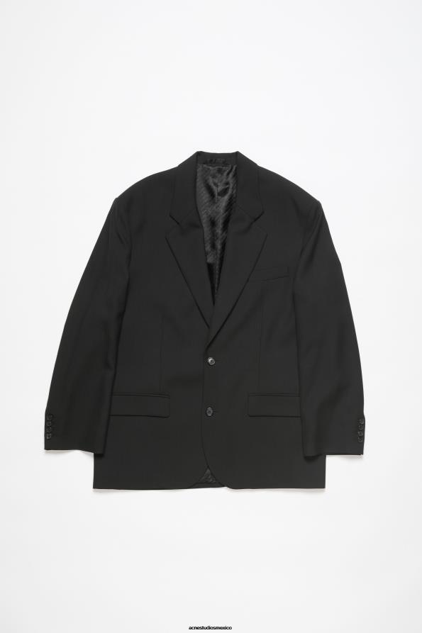 Acne Studios vestir negro 0T4HT955 chaqueta de traje holgada