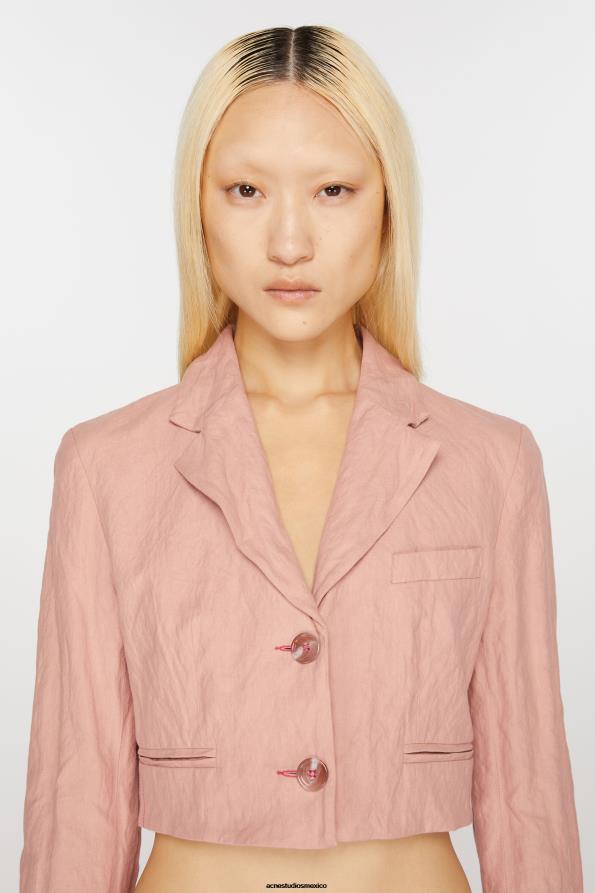 Acne Studios vestir rosa viejo 0T4HT129 chaqueta de traje de corte regular
