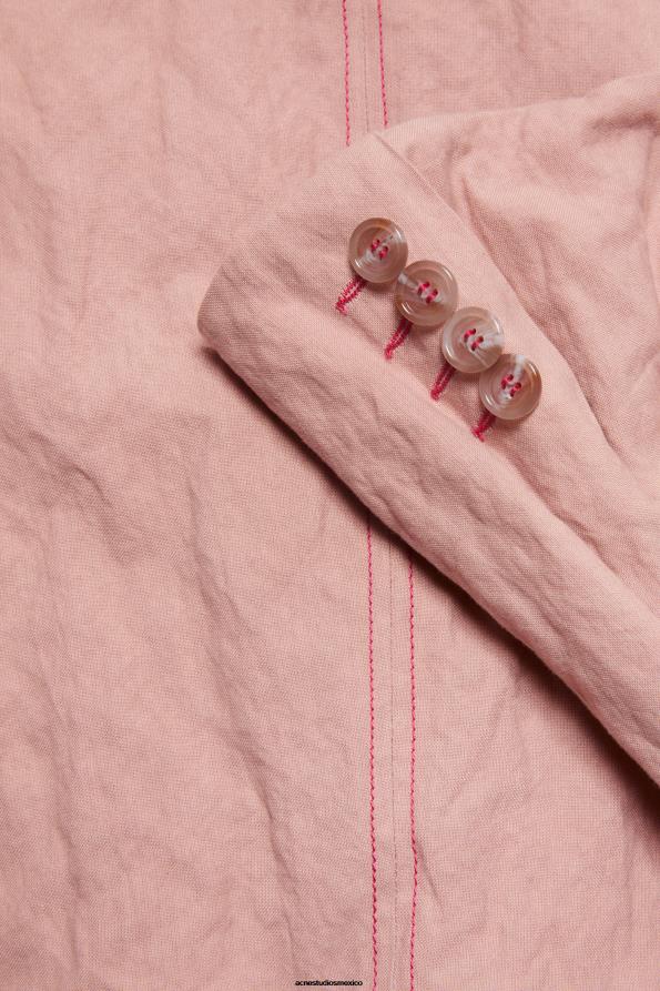 Acne Studios vestir rosa viejo 0T4HT129 chaqueta de traje de corte regular