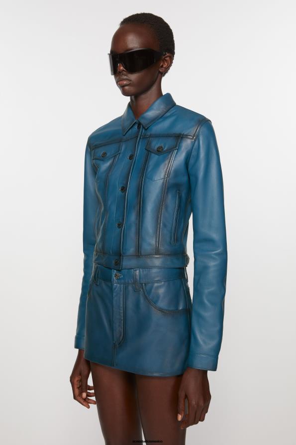Acne Studios vestir azul 0T4HT39 chaqueta de cuero