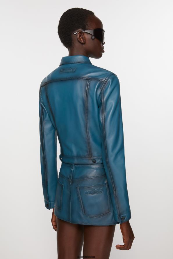 Acne Studios vestir azul 0T4HT39 chaqueta de cuero