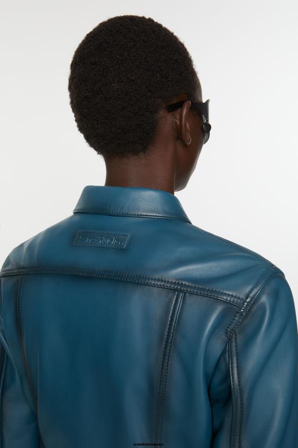 Acne Studios vestir azul 0T4HT39 chaqueta de cuero