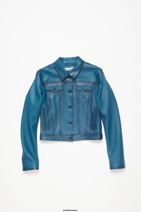 Acne Studios vestir azul 0T4HT39 chaqueta de cuero