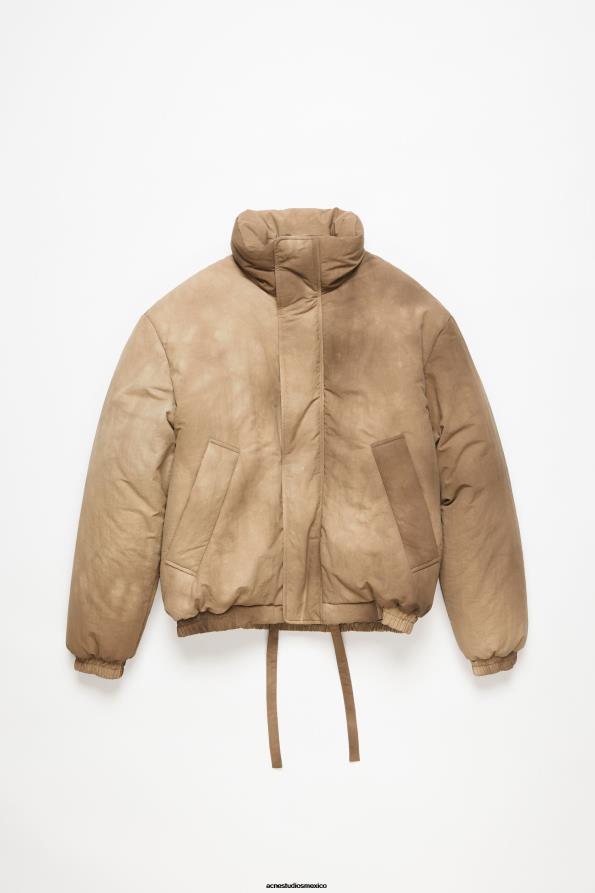 Acne Studios vestir beige camello 0T4HT1124 chaqueta acolchada teñida