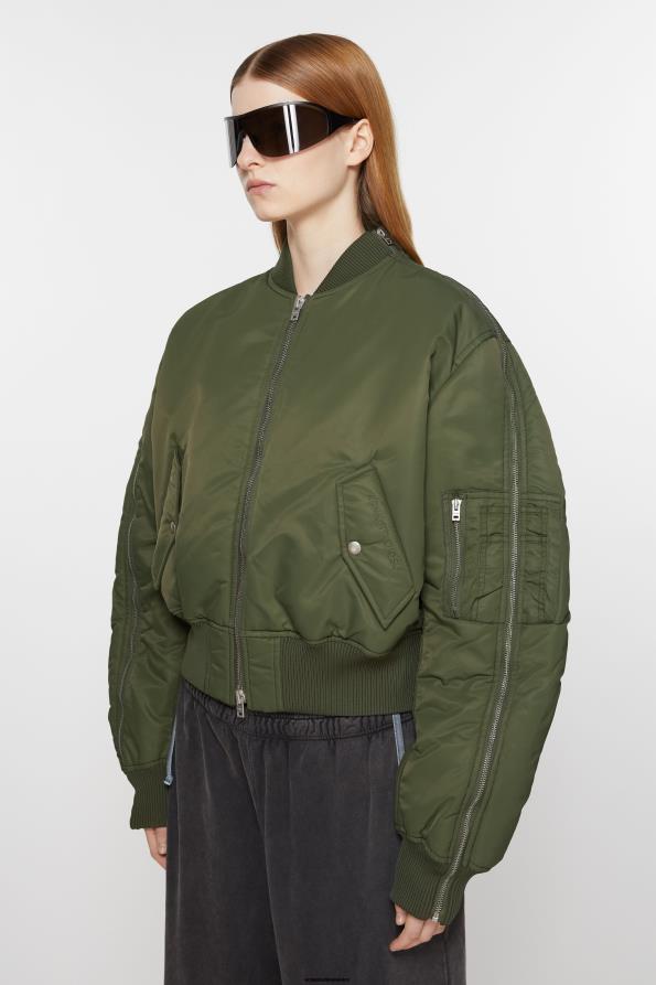 Acne Studios vestir cazador verde 0T4HT18 chaqueta de bombardero