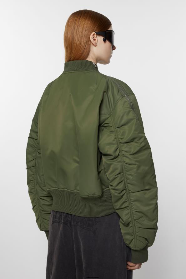 Acne Studios vestir cazador verde 0T4HT18 chaqueta de bombardero