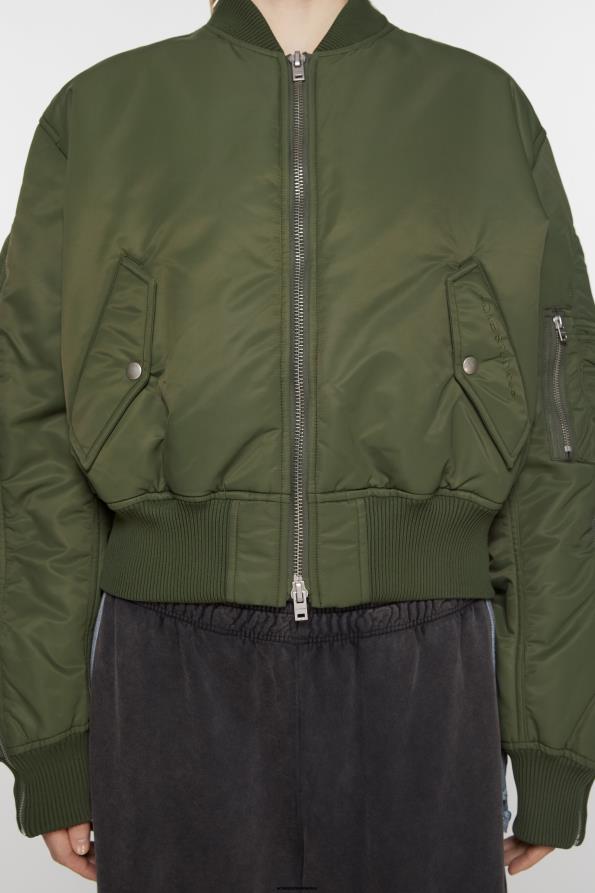 Acne Studios vestir cazador verde 0T4HT18 chaqueta de bombardero
