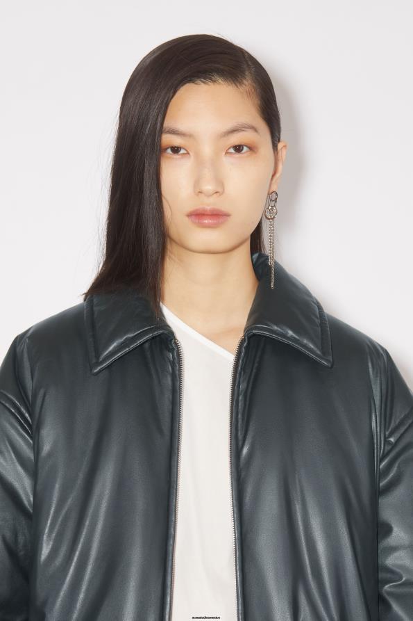 Acne Studios vestir de color verde oscuro 0T4HT44 chaqueta bomber revestida