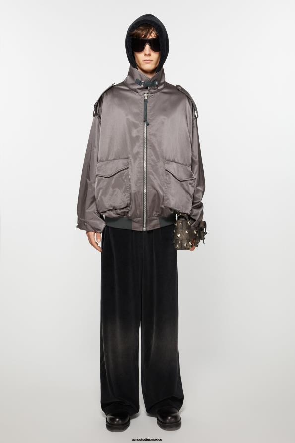 Acne Studios vestir gris medio 0T4HT895 chaqueta de raso