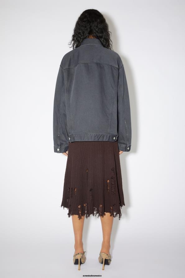 Acne Studios vestir gris oscuro 0T4HT46 chaqueta vaquera holgada