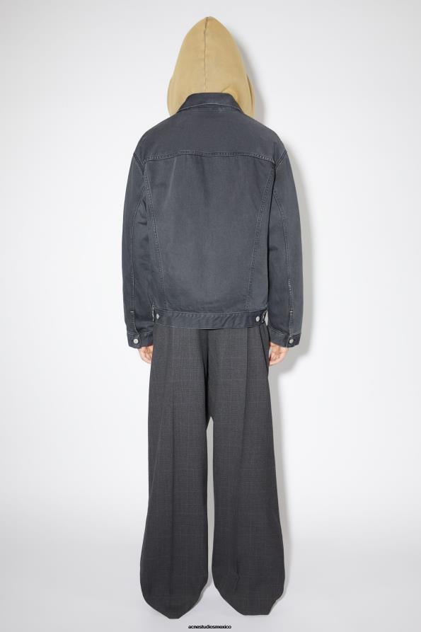 Acne Studios vestir gris oscuro 0T4HT920 chaqueta vaquera holgada
