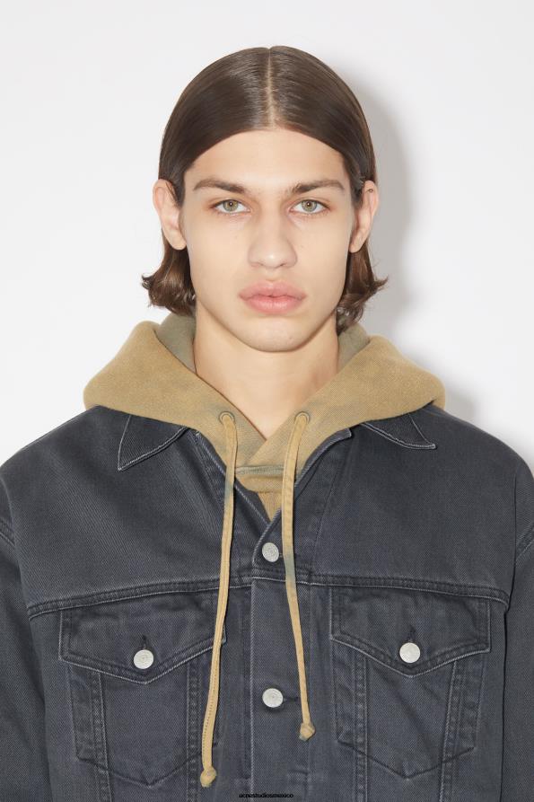 Acne Studios vestir gris oscuro 0T4HT920 chaqueta vaquera holgada