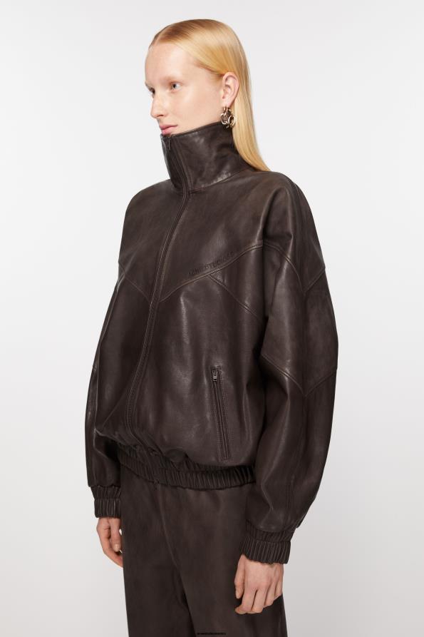 Acne Studios vestir marrón 0T4HT41 chaqueta de cuero
