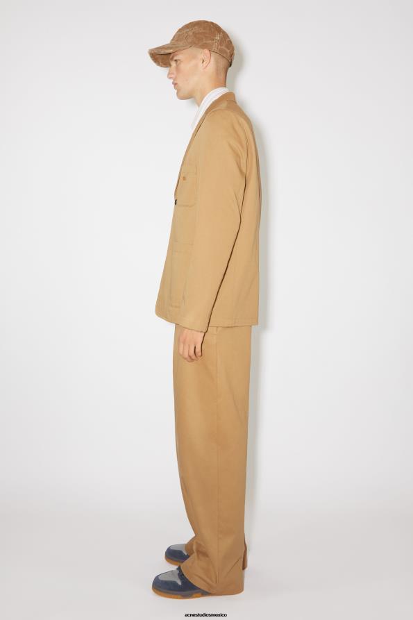Acne Studios vestir marrón camello 0T4HT902 chaqueta sastre de sarga de algodón unisex