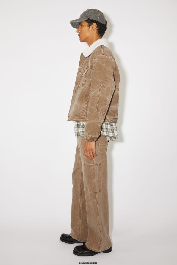 Acne Studios vestir marrón caramelo 0T4HT899 chaqueta vaquera acolchada unisex