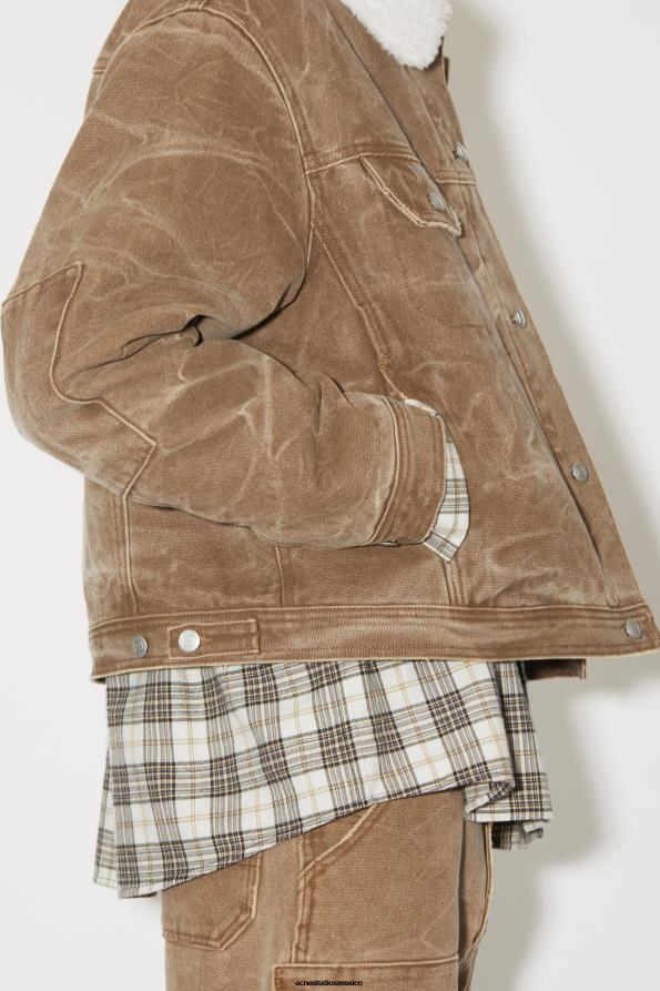 Acne Studios vestir marrón caramelo 0T4HT899 chaqueta vaquera acolchada unisex